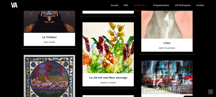 Vocation en Art!, CJEMY, CJE, galerie virtuelle, artistes locaux, pratique artistique, carrière artistique, oeuvres