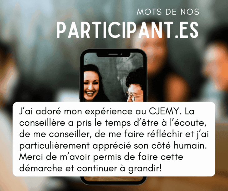 Témoignages, avis, opinion, appréciation, partage, expérience positive, CJEMY